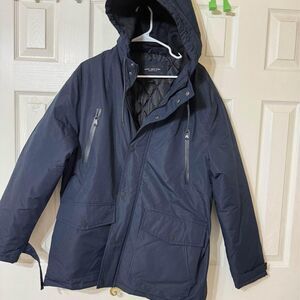 New Marc New York Men’s  Hooded Lined Parka Coat w lots pockets- L
